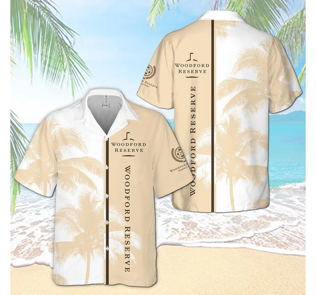 Personalized Woodford Reserve Palm Tree D Hawaiian Shirt, Button Up Aloha Shirt For Men, Women