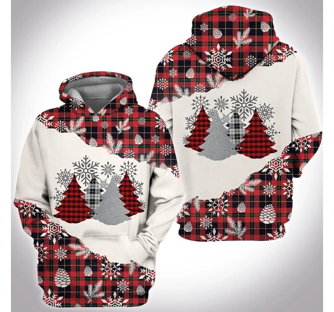 Personalized Merry Christmas Tree Christmas Christmas Family Members - 3D Printed Pullover Hoodie