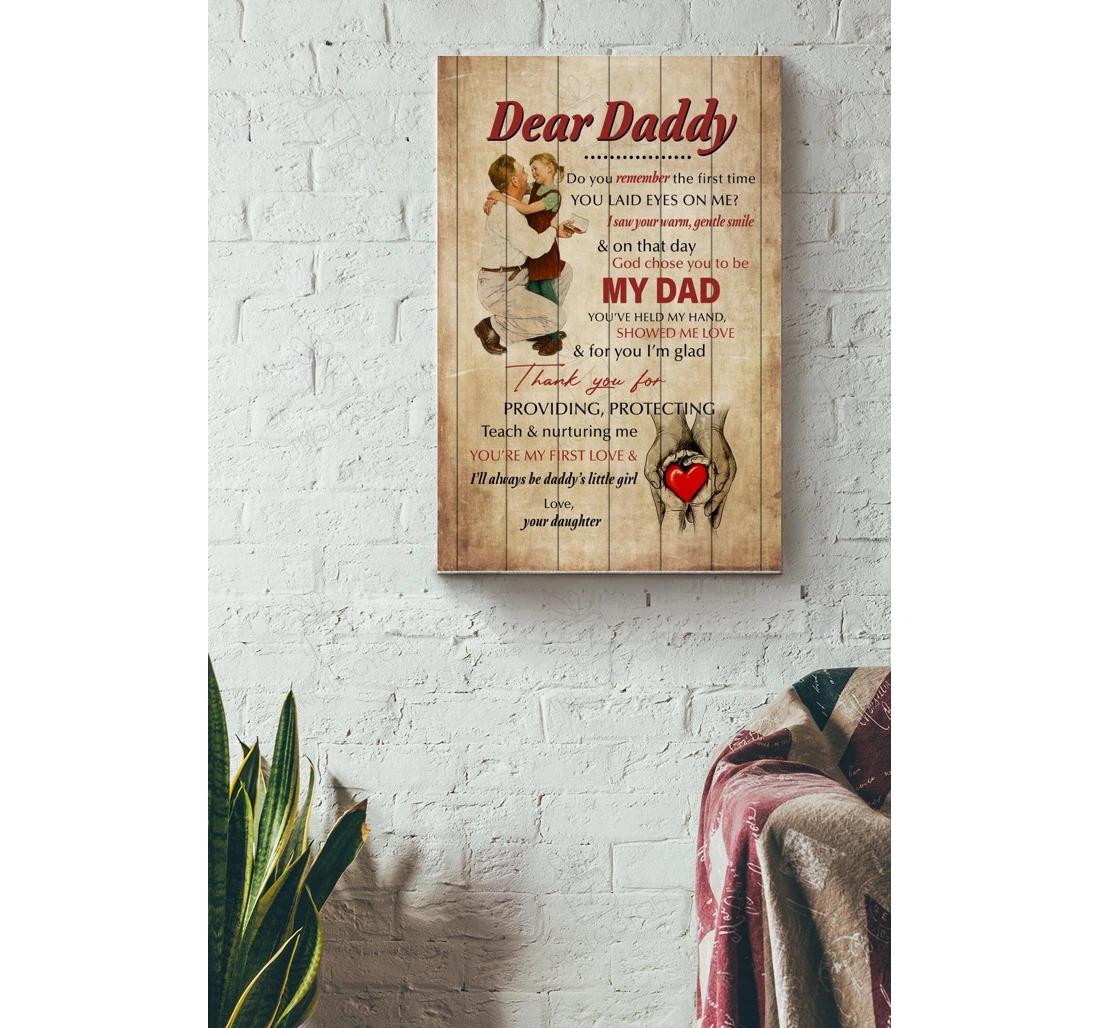 Poster, Canvas - Dear Daddy Do You Remember The First Time Father Father's Day Dad's Gallery Idea S Print Framed Wall Art