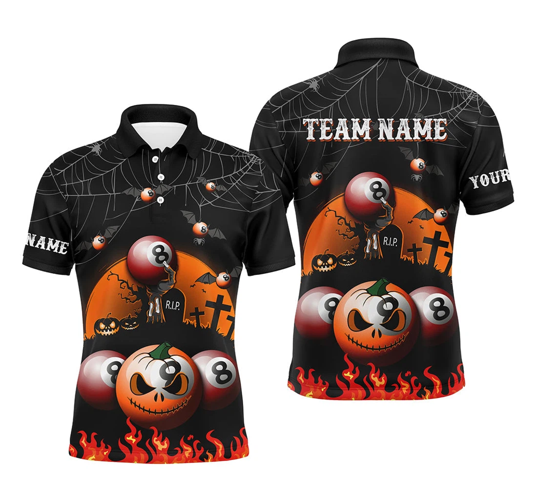 Personalized Billiard Halloween D Best Custom Halloween Tdm - Polo Shirt