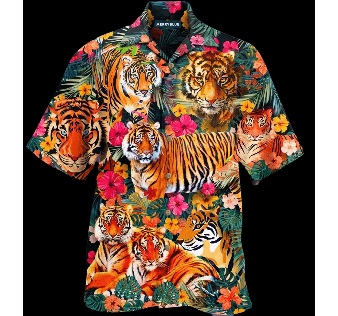 Personalized Be A Jungle Tiger Not A Zoo Tiger Colorful Amazing Design Hawaiian Shirt, Button Up Aloha Shirt For Men, Women
