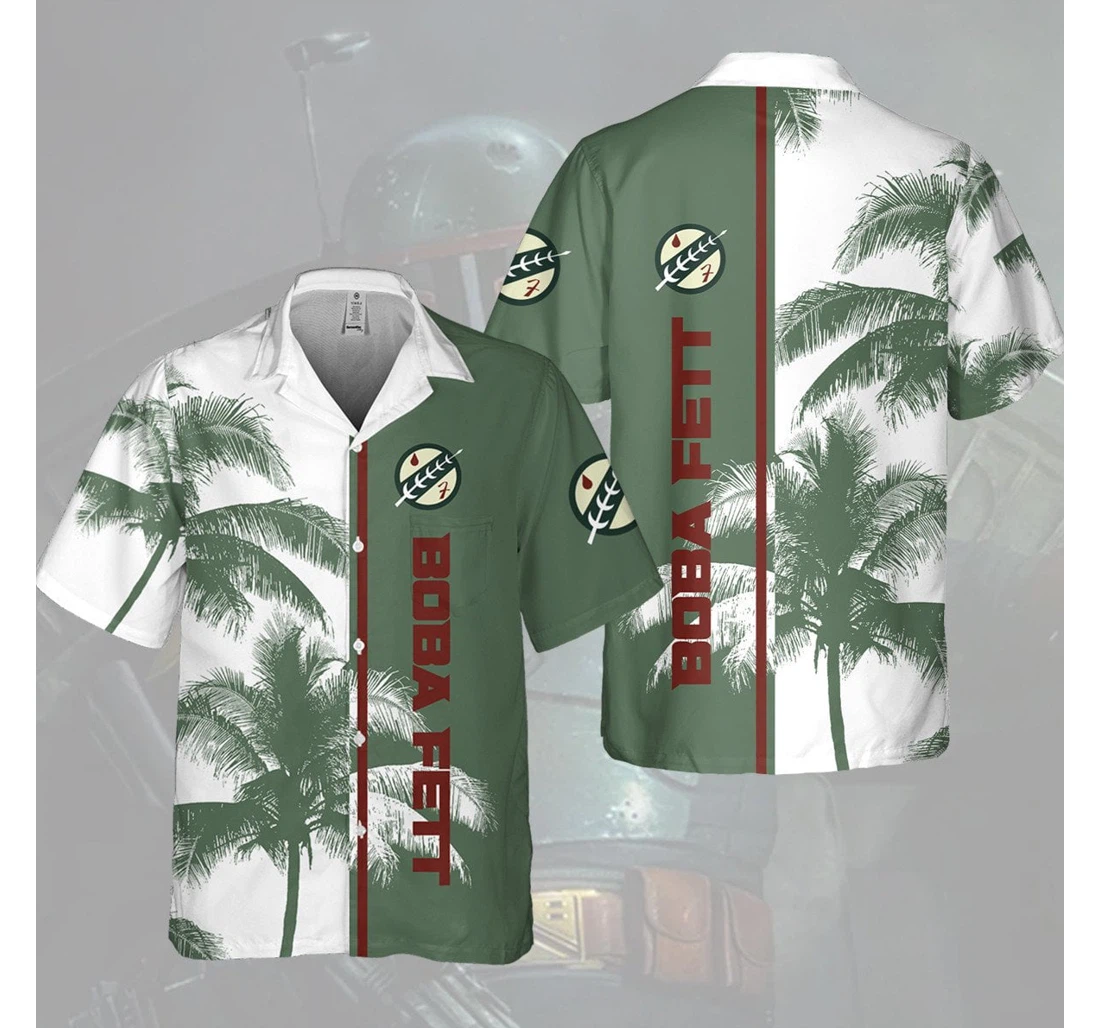 Personalized S Boba Fett Palm Tree D Hawaiian Shirt, Button Up Aloha Shirt For Men, Women