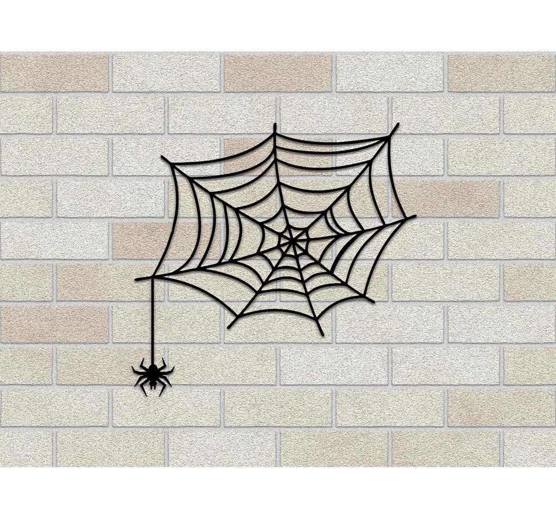 Personalized Metal Sign - Halloween Spider Web Spider On The Web Halloween Themed Custom Personalized MonoGram