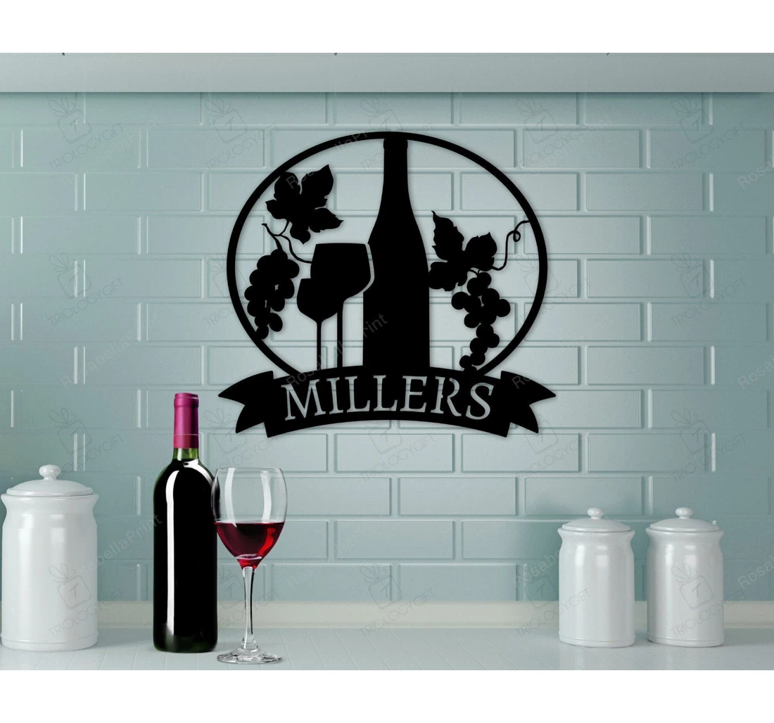 Personalized Metal Sign - Personalized Bar Wine Wine Wine Bar Wine Glass D Uecor Wine Wine Bar Mother's Day MonoGram