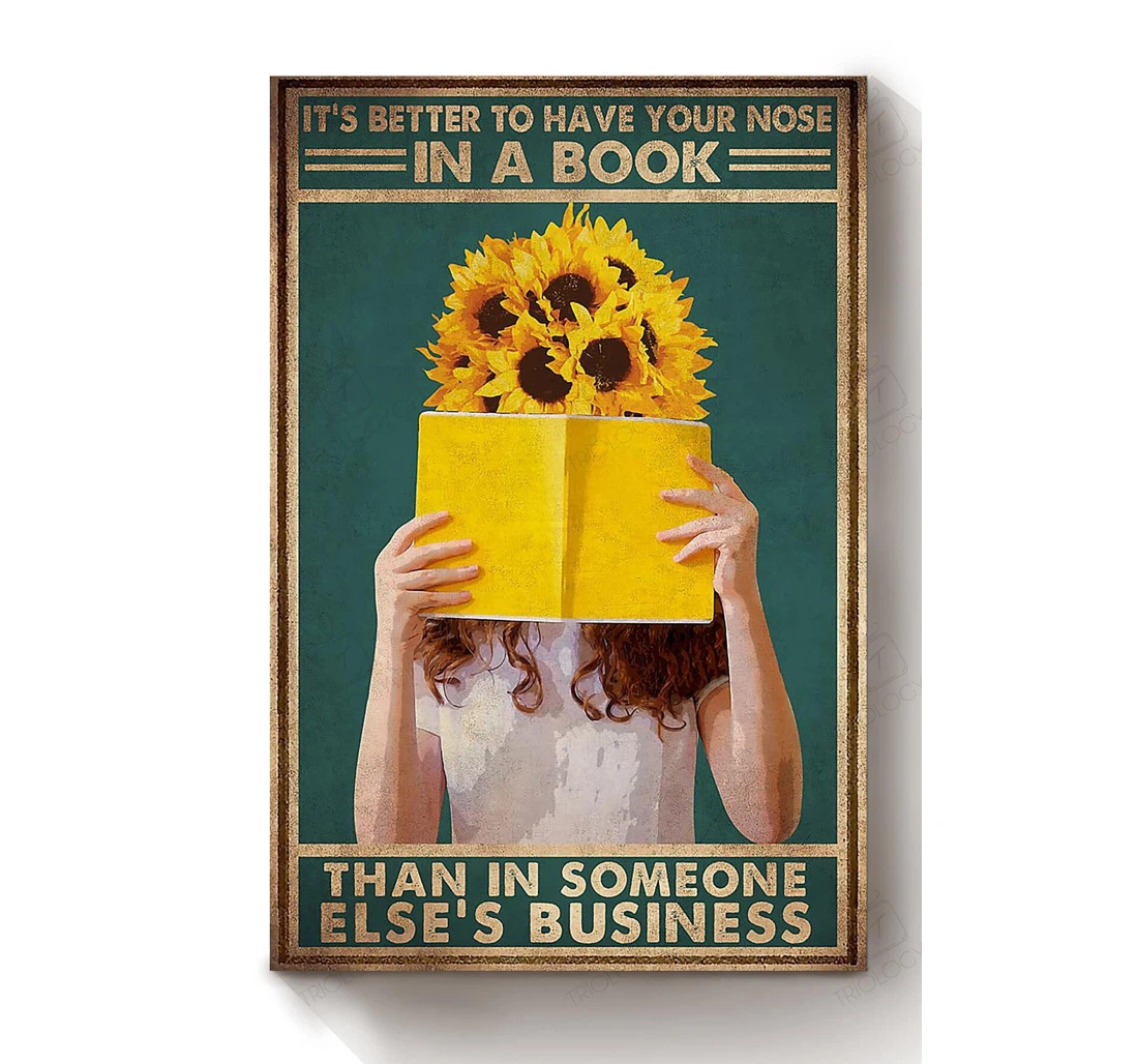 Poster, Canvas - It's Better To Have Your Nose Floral Florist Flower Shop S Print Framed Wall Art