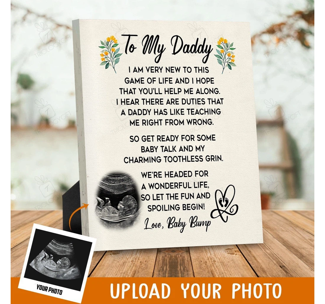 Poster, Canvas - Personalized Canvas To My Daddy Custom Fathers Day S Print Framed Wall Art