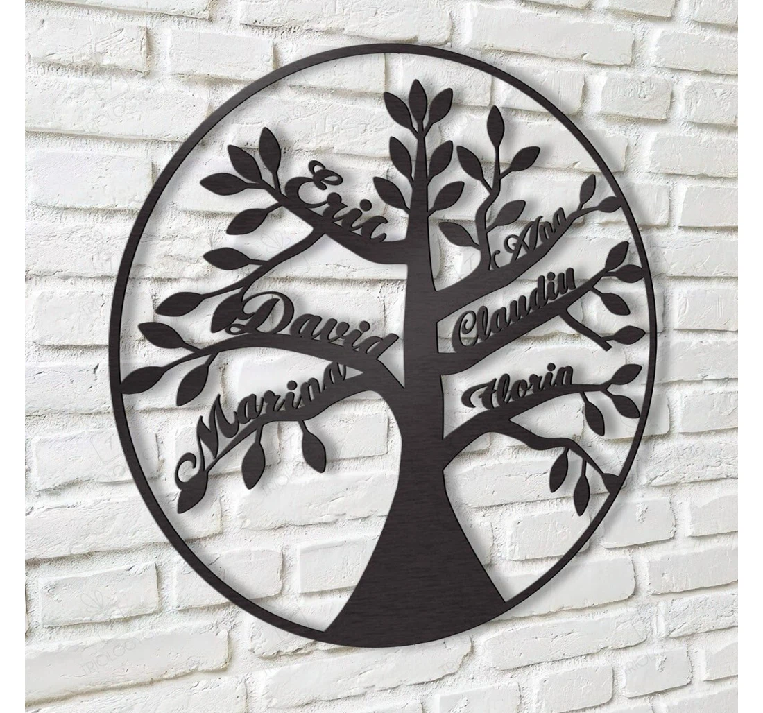 Personalized Metal Sign - Personalized Family Tree Name Custom Family Personalized MonoGram