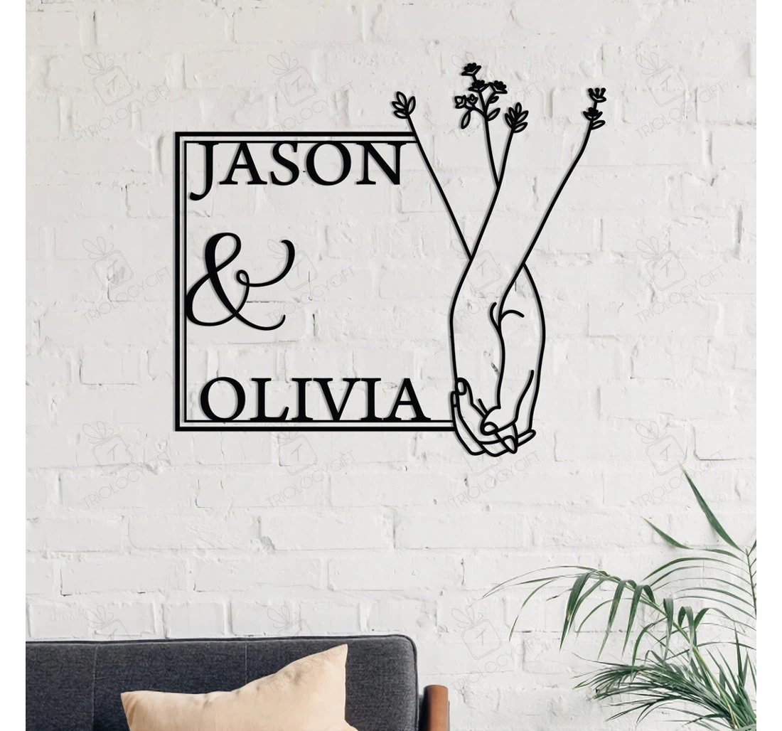 Personalized Metal Sign - Personalized Couple Valentine's Day Gift Her Lover Engaged Couple Anniversary MonoGram