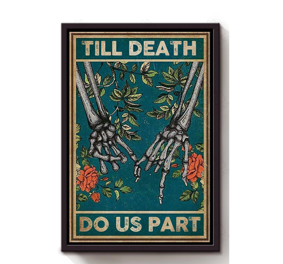 Poster, Canvas - Till Death Do Us Part Love Day S Print Framed Wall Art