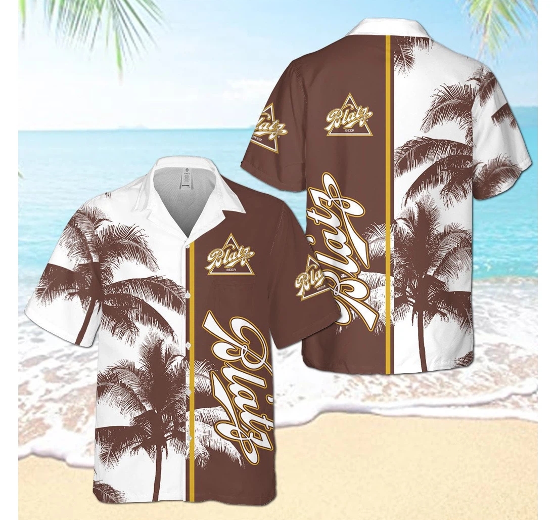 Personalized Valentin Blatz Brewing Palm Tree D Hawaiian Shirt, Button Up Aloha Shirt For Men, Women