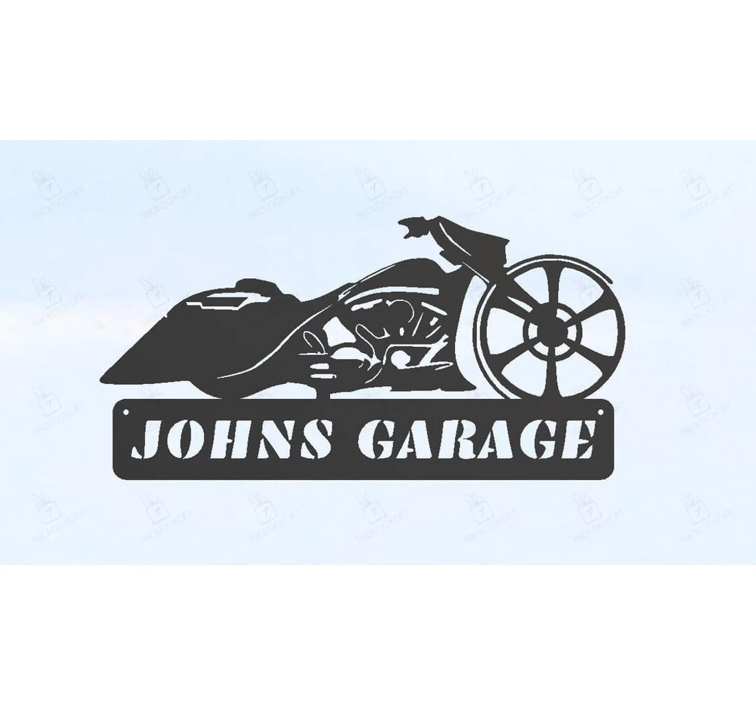 Personalized Metal Sign - Motorcycle Garage Personalized Art Fathers Day Motor Bike Idea MonoGram