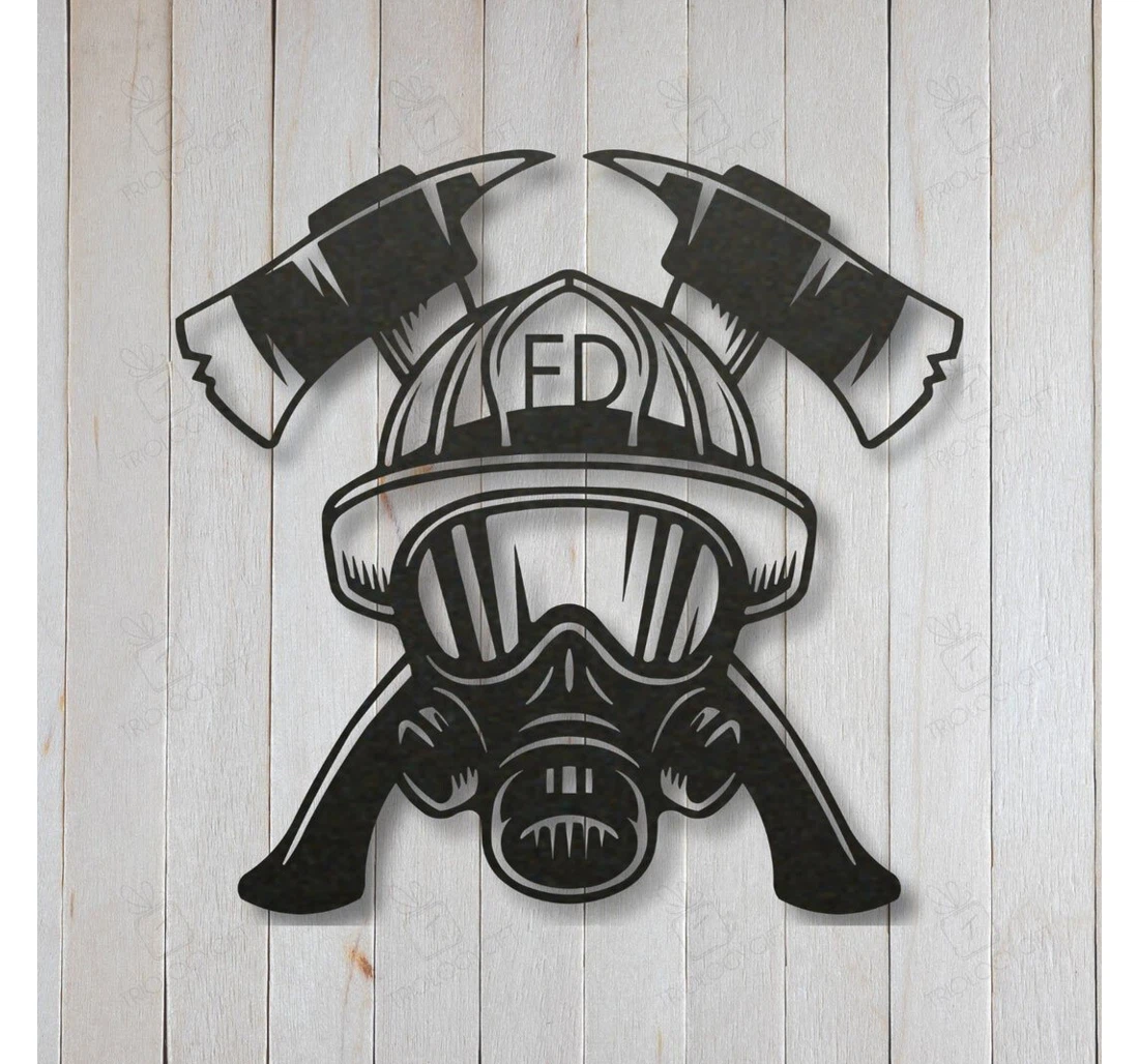 Personalized Metal Sign - Fire Fighter Firefighter Outdoor Valentines Day Fire House Fireman MonoGram