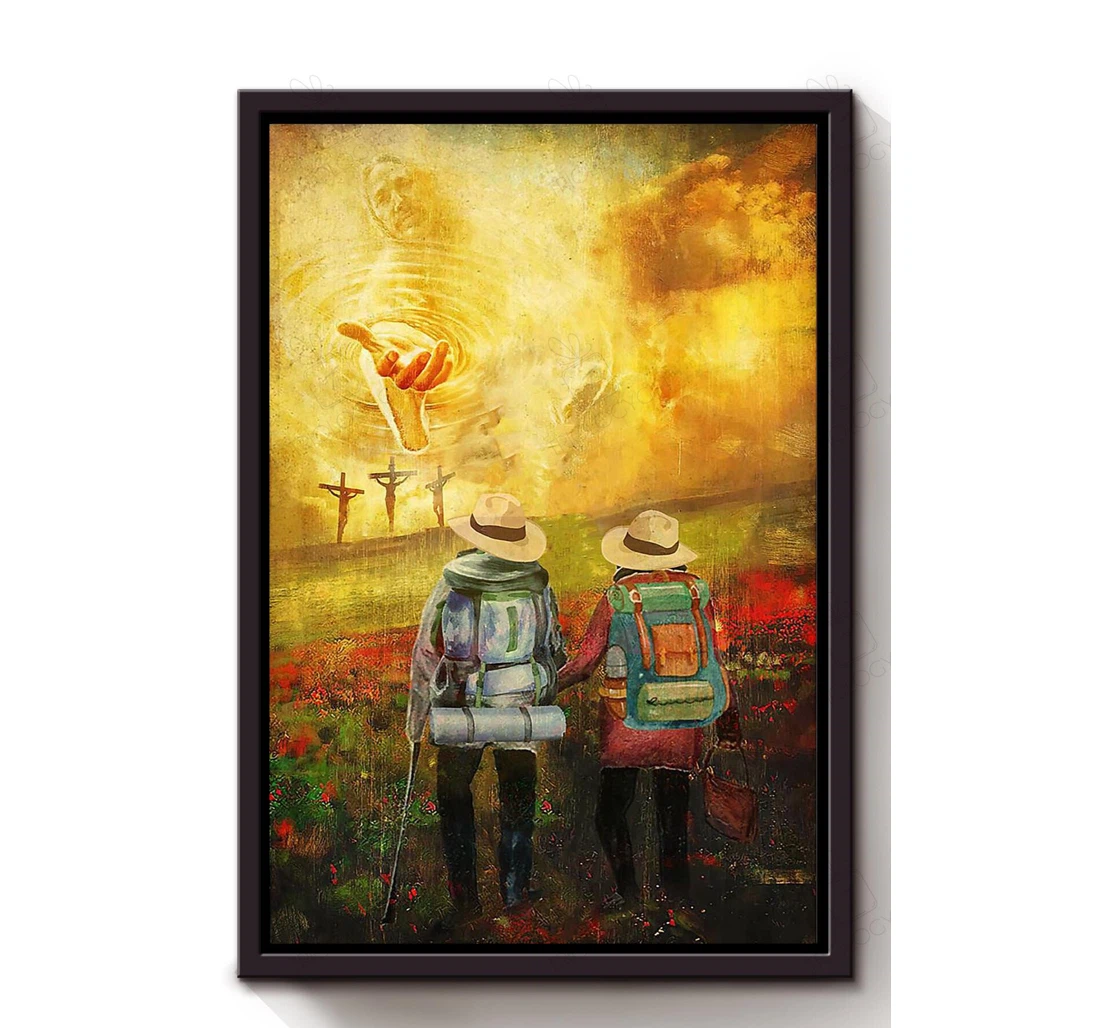 Poster, Canvas - God Saves Couple Christian Day S Print Framed Wall Art