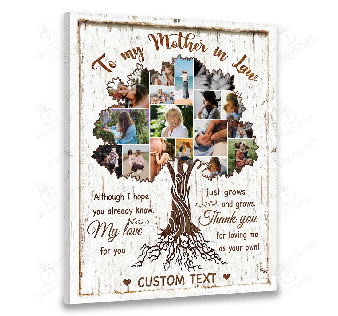 Poster, Canvas - Customized Mother's Day To My Mother In Law Collage Ideas Personalized Frames Print Framed Wall Art