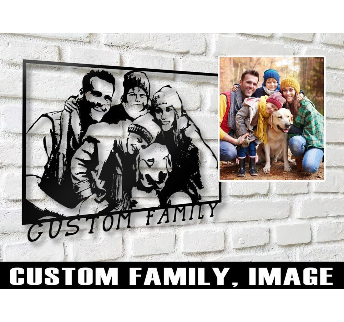 Personalized Metal Sign - Personalized Custom Image Family Led Options Family Name MonoGram