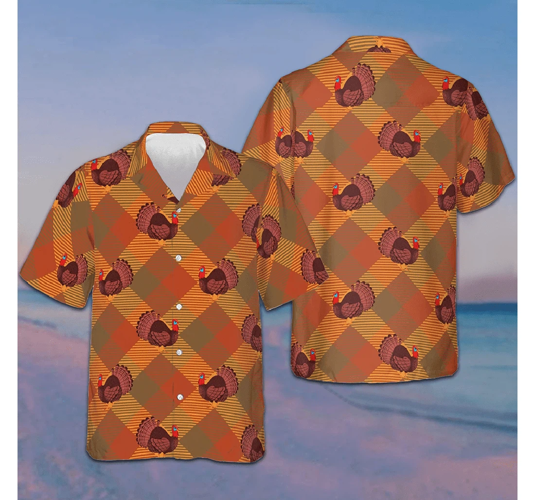 Personalized Turkey Thanksgiving Thanksgiving Ideas Hawaiian Shirt, Button Up Aloha Shirt For Men, Women