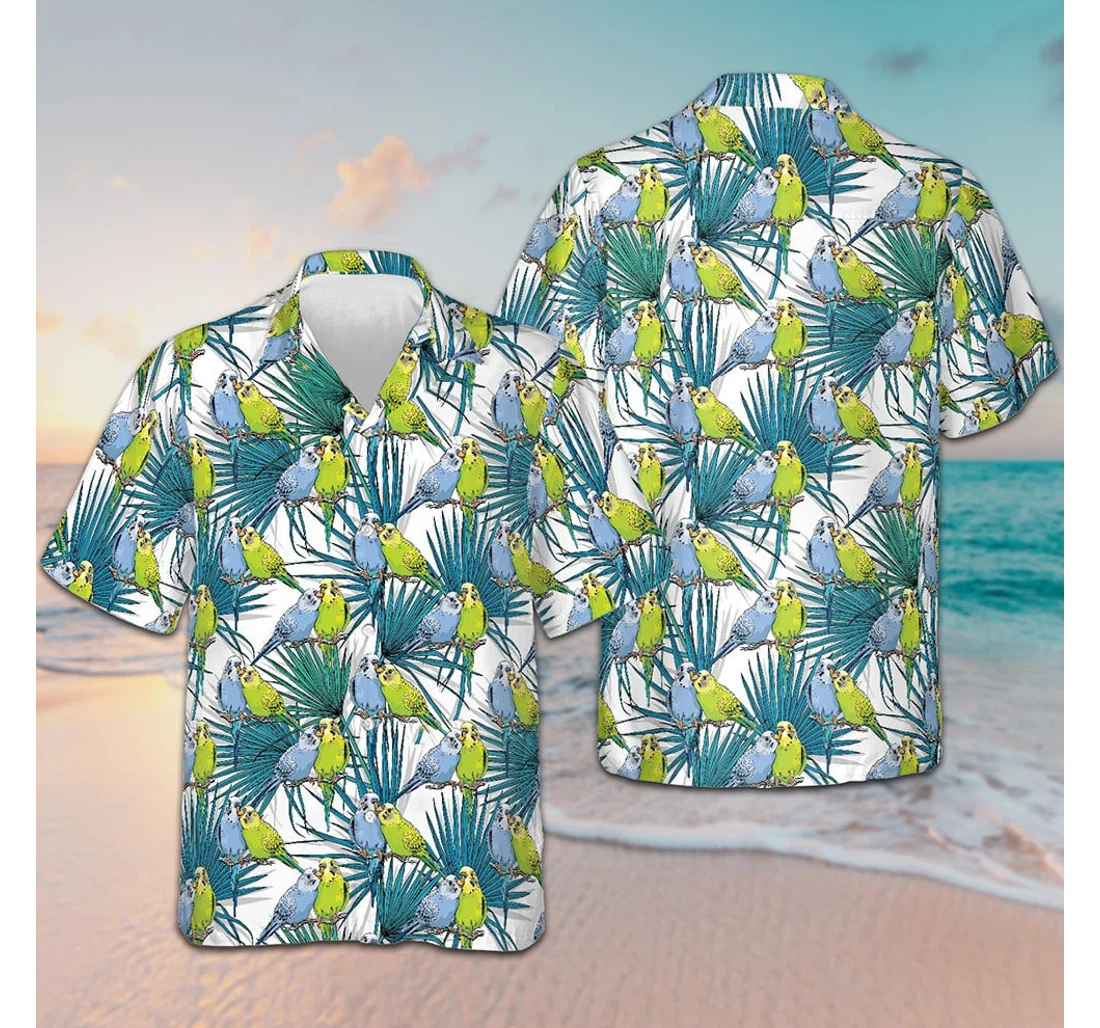 Personalized Little Green Parrot Gifts Parrot Lovers Hawaiian Shirt, Button Up Aloha Shirt For Men, Women