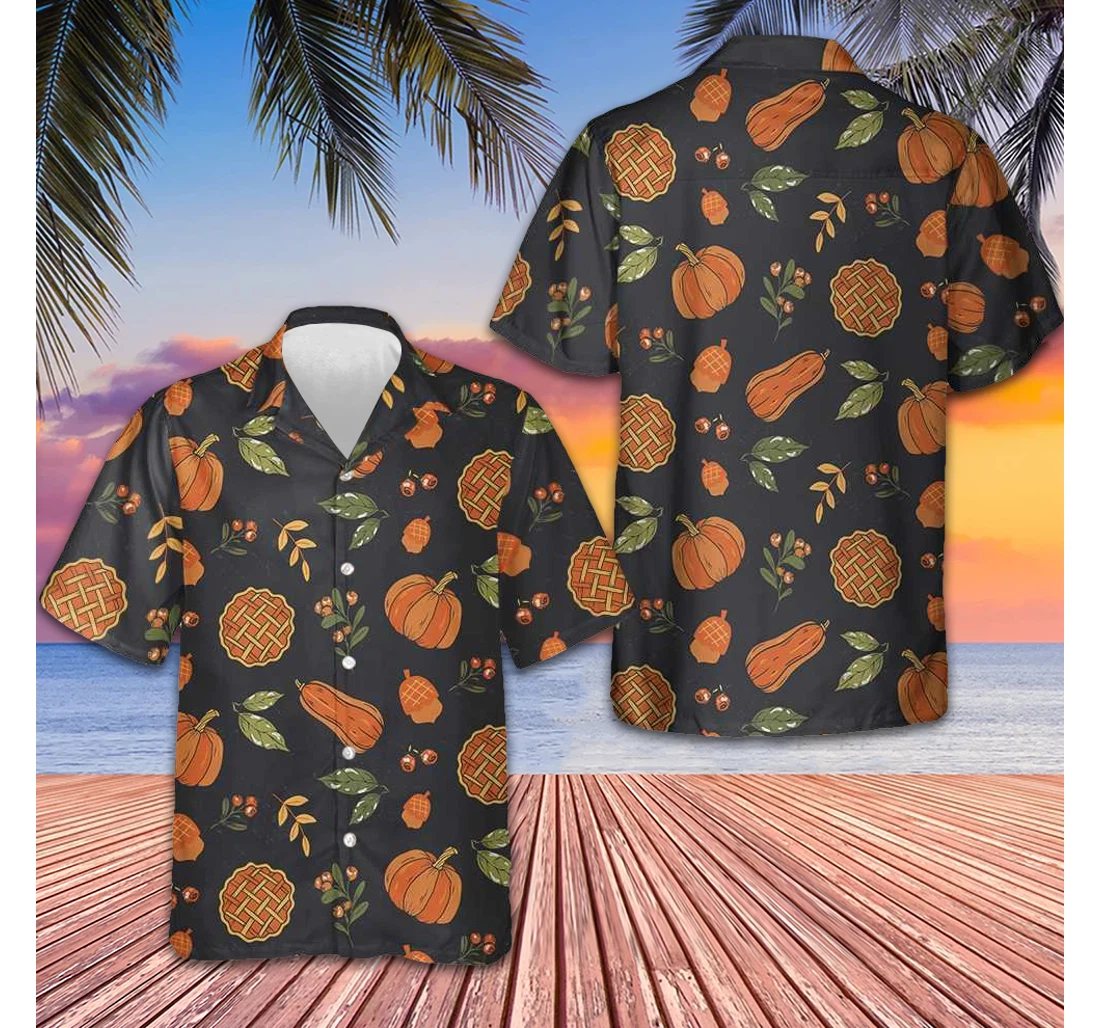 Personalized Thanksgiving Food Funny Family Thanksgiving Gifts Him Hawaiian Shirt, Button Up Aloha Shirt For Men, Women