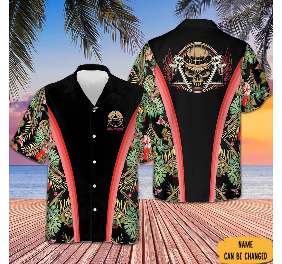 Personalized Architect Gifts Architect Hawaiian Shirt, Button Up Aloha Shirt For Men, Women
