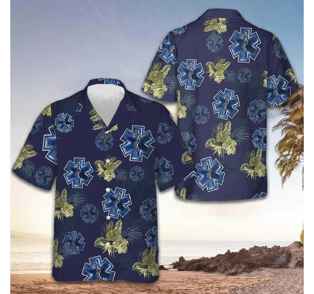 Personalized Paramedic Gifts Paramedic Hawaiian Shirt, Button Up Aloha Shirt For Men, Women