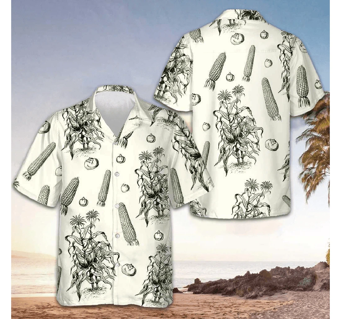 Personalized Corn Harvest Gifts Husband Hawaiian Shirt, Button Up Aloha Shirt For Men, Women