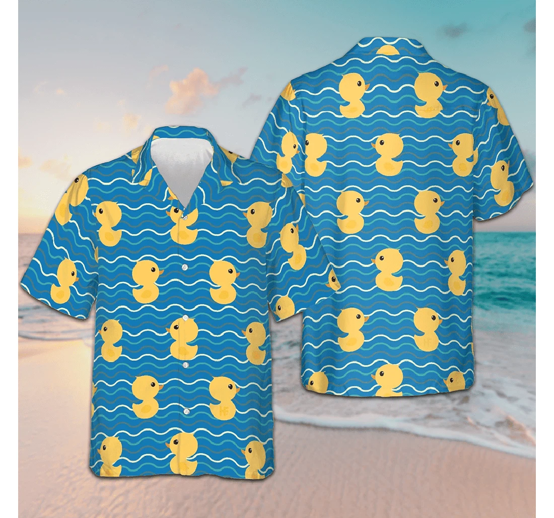 Personalized Little Ducks On The Water Cute Gift Ideas Him Hawaiian Shirt, Button Up Aloha Shirt For Men, Women