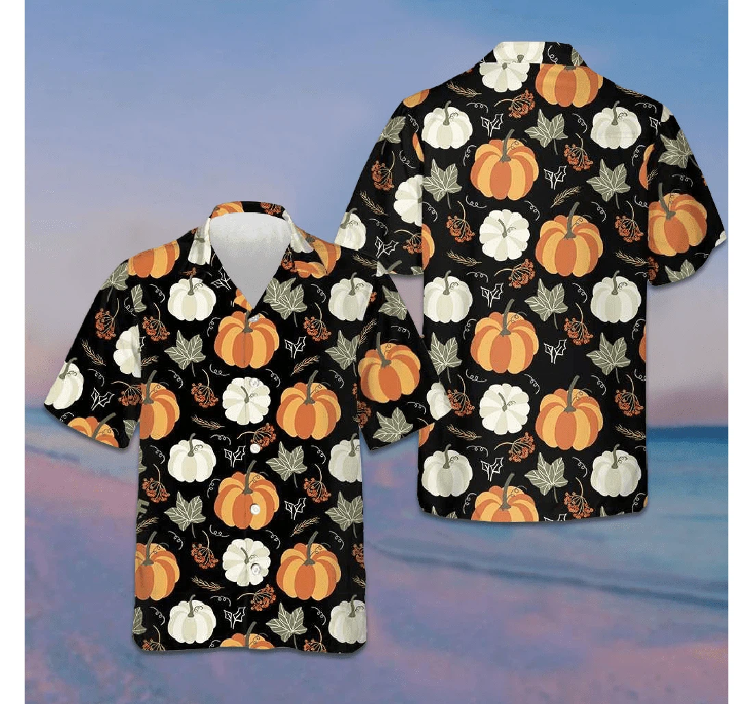 Personalized Fall Pumpkin Thanksgiving Funny Thanksgiving Gifts Sibling Hawaiian Shirt, Button Up Aloha Shirt For Men, Women