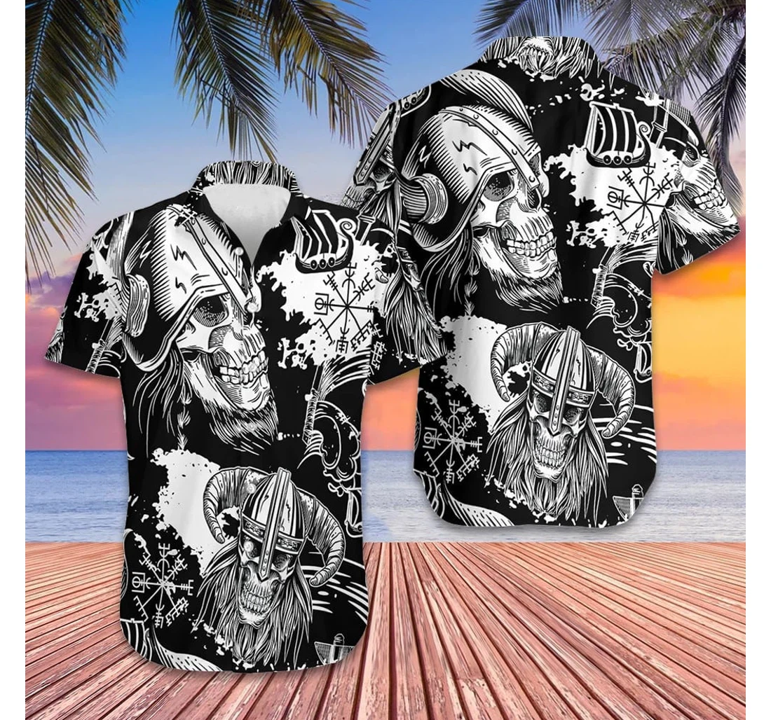 Personalized Skull Best Gift Husband Hawaiian Shirt, Button Up Aloha Shirt For Men, Women