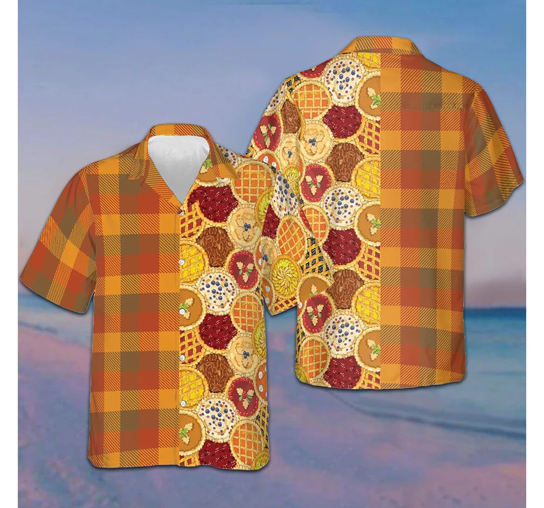 Personalized Thanksgiving Homemade Pies Cool Gifts Thanksgiving Hawaiian Shirt, Button Up Aloha Shirt For Men, Women