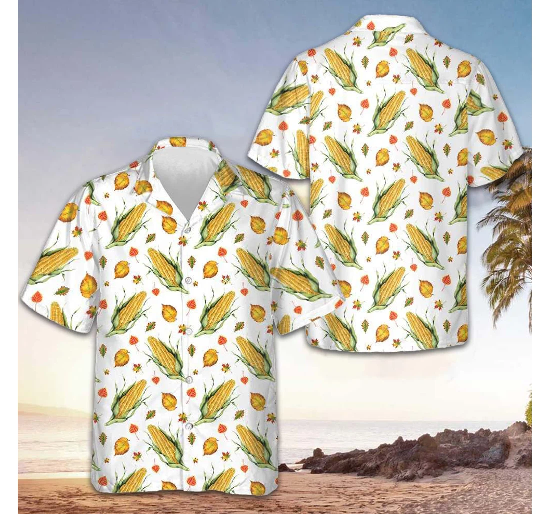 Personalized Corns And Leaves Gifts Brother Hawaiian Shirt, Button Up Aloha Shirt For Men, Women