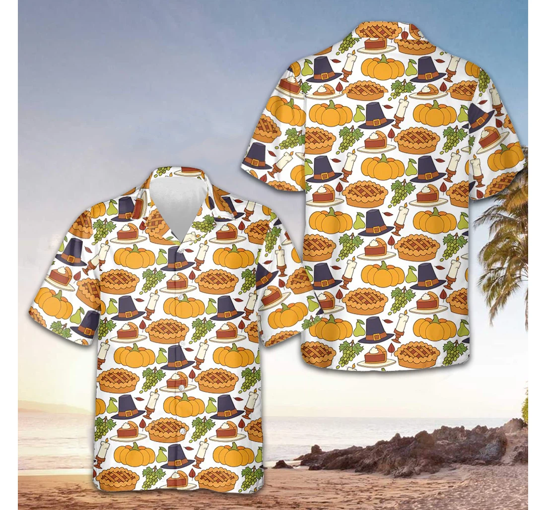 Personalized Thanksgiving Harvest Celebration Thanksgiving Hawaiian Shirt, Button Up Aloha Shirt For Men, Women