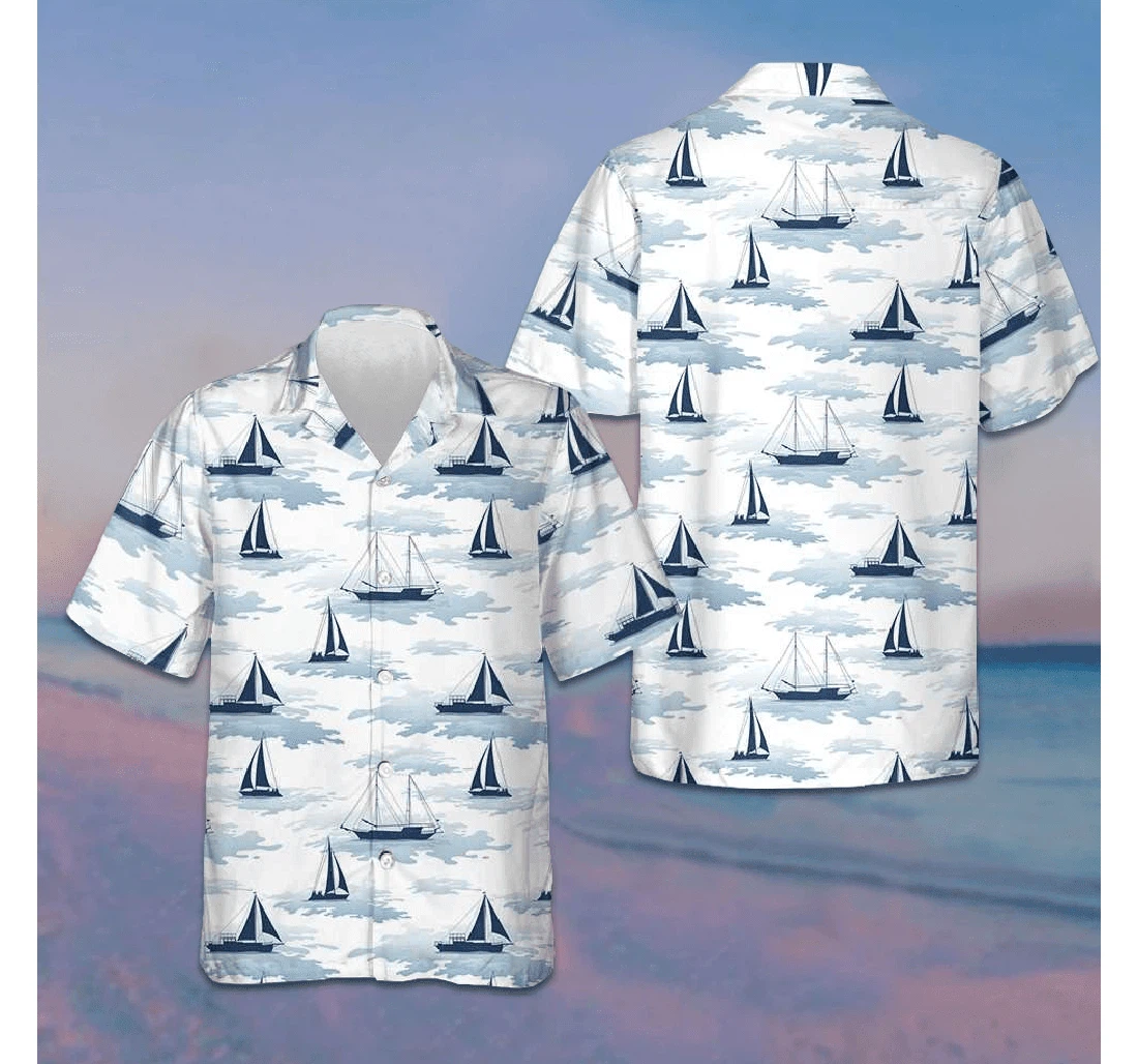 Personalized Sailboats Ships And Yachts Gifts Son In Law Hawaiian Shirt, Button Up Aloha Shirt For Men, Women