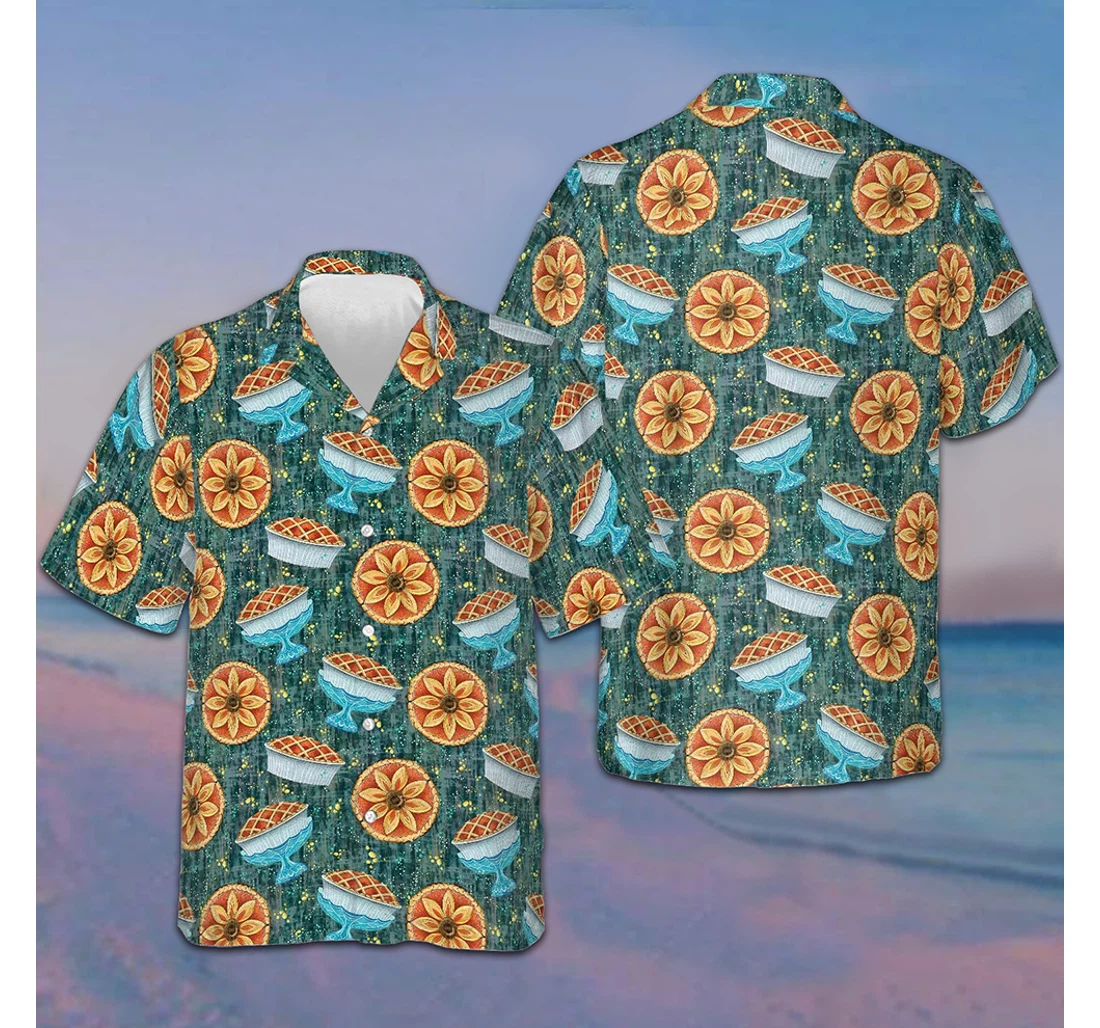 Personalized Thanksgiving Autumn Pie Thanksgiving Presents Friends Hawaiian Shirt, Button Up Aloha Shirt For Men, Women