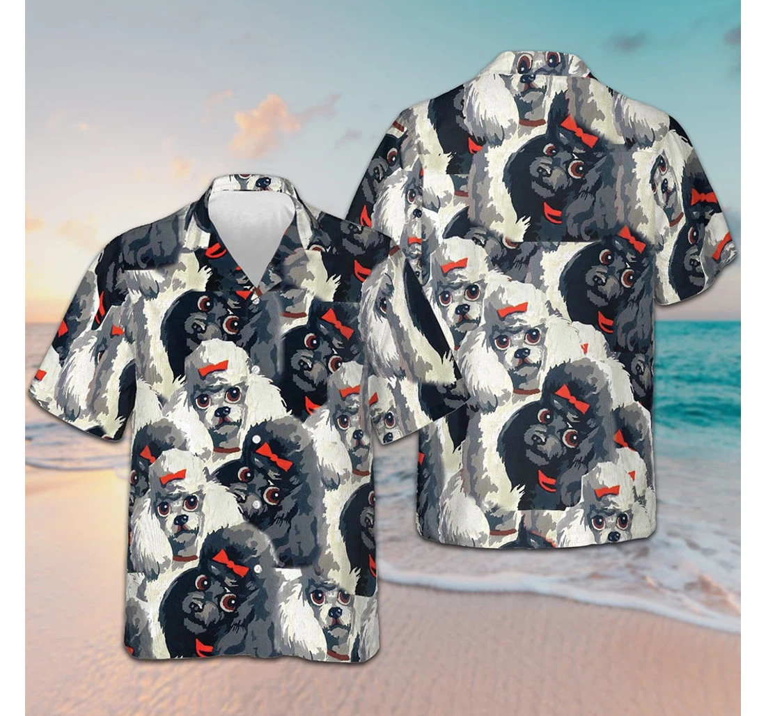 Personalized Little Sweet Poodles Dog Owner Cute Gifts Hawaiian Shirt, Button Up Aloha Shirt For Men, Women