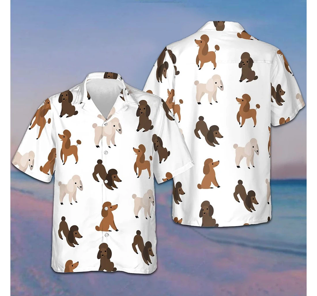Personalized Poodle Dogs Gifts Poodle Lovers Hawaiian Shirt, Button Up Aloha Shirt For Men, Women