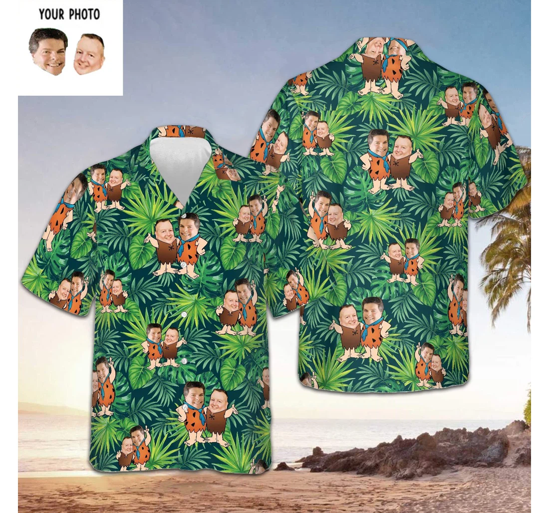 Personalized Custom Face Photo With Faces Image Hawaiian Shirt, Button Up Aloha Shirt For Men, Women