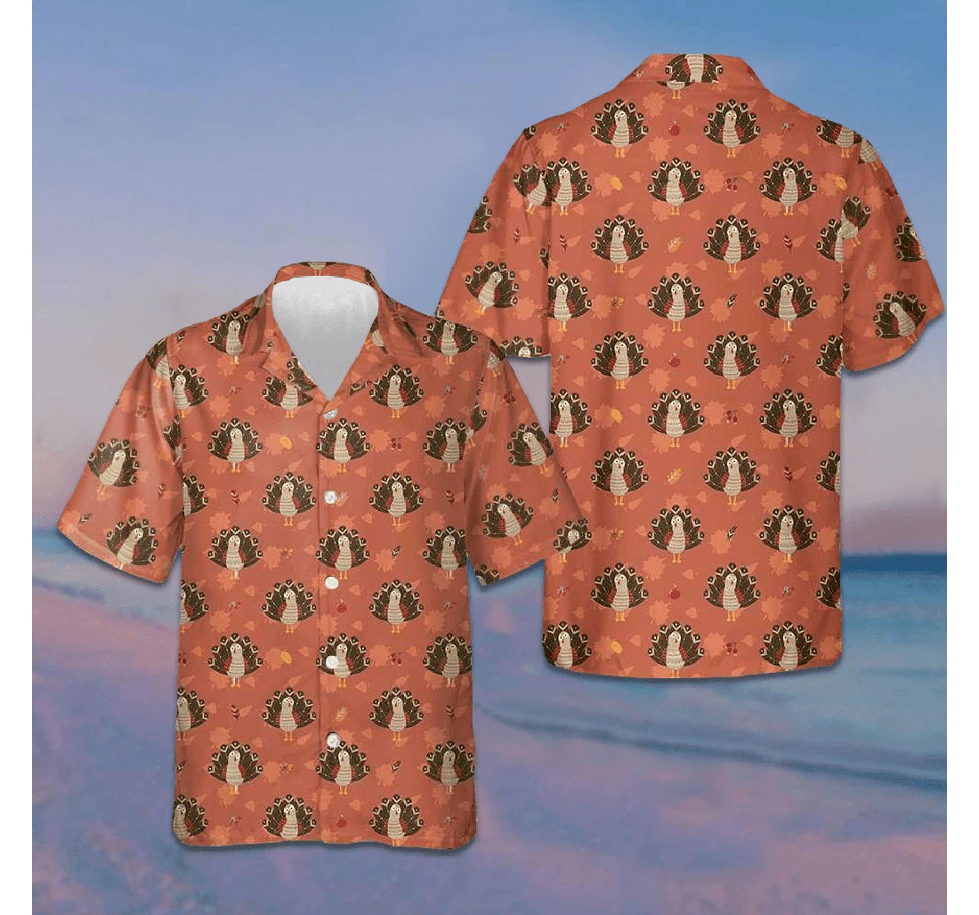 Personalized Thanksgiving Turkeys Funny Gifts Thanksgiving Day Hawaiian Shirt, Button Up Aloha Shirt For Men, Women