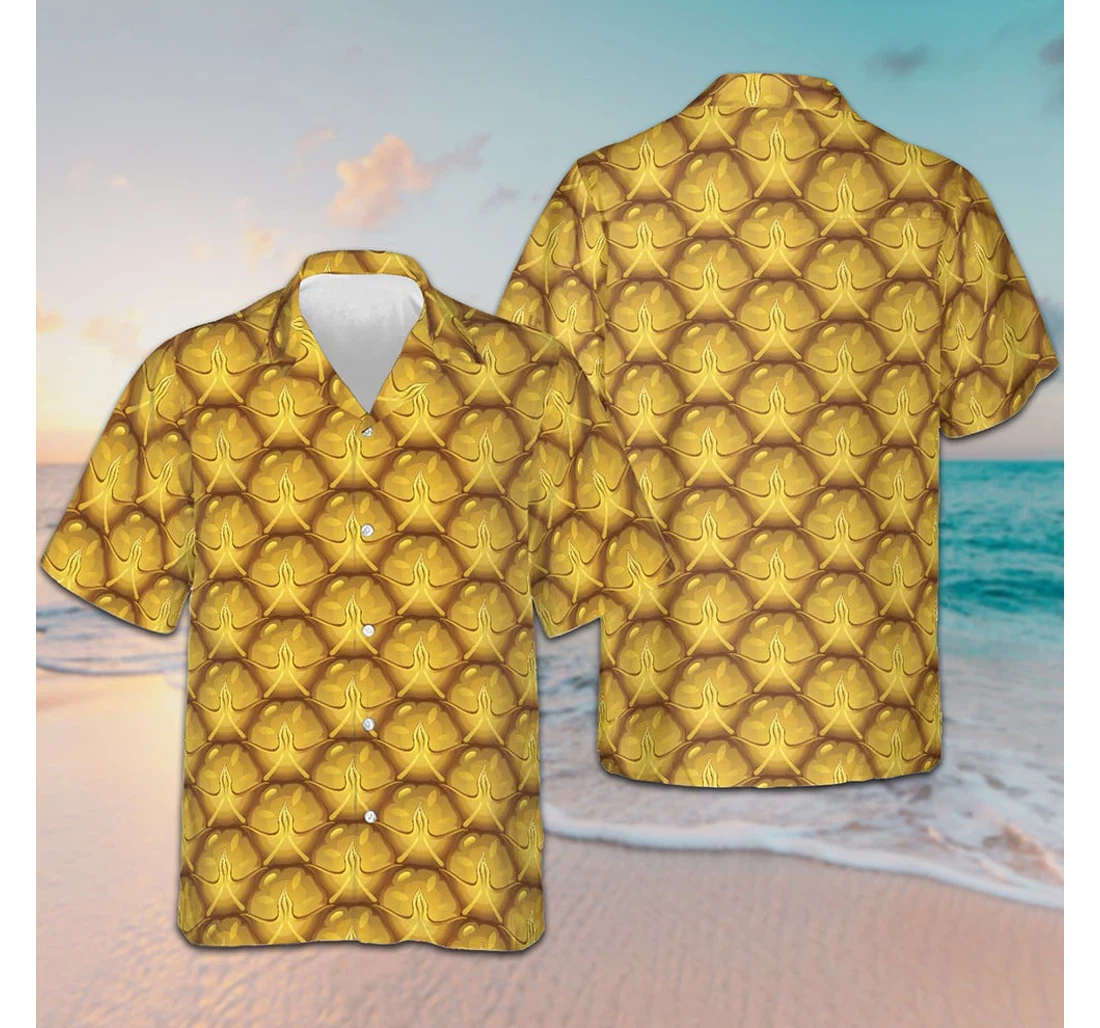 Personalized Pineapple Pattern Yellow Themed Gifts Hawaiian Shirt, Button Up Aloha Shirt For Men, Women