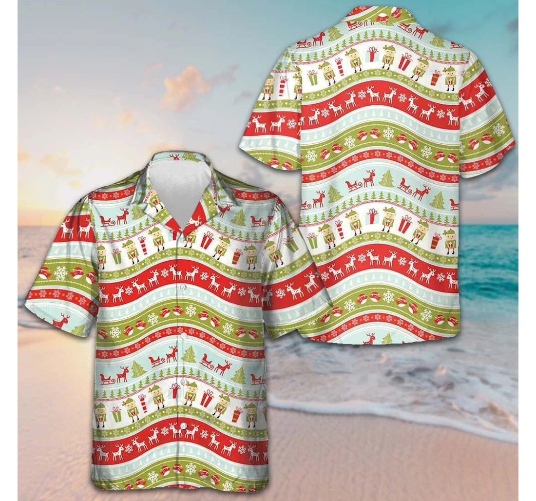 Personalized Christmas Elf Funny Christmas Gifts Cousin Hawaiian Shirt, Button Up Aloha Shirt For Men, Women