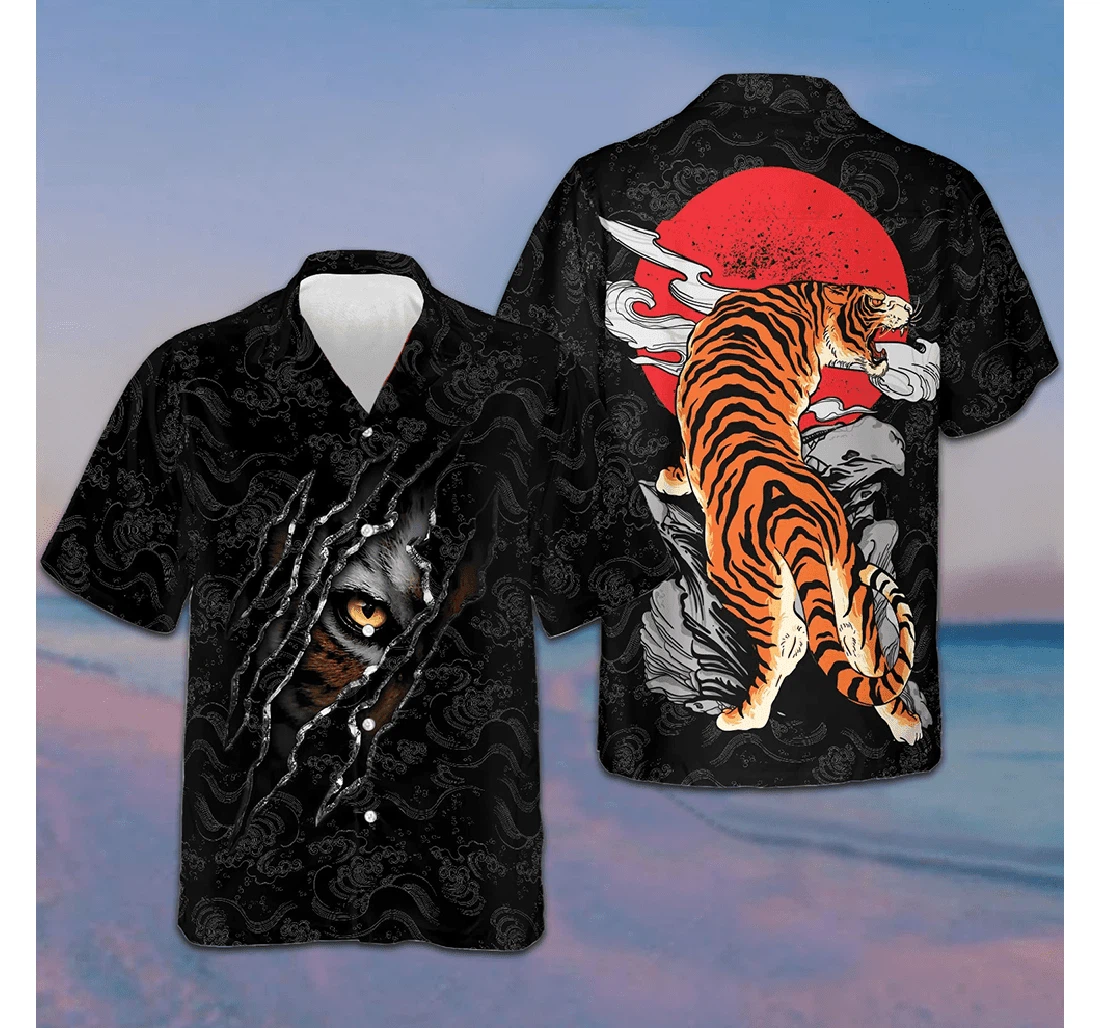 Personalized Strong Like A Tiger Tiger Lover Unique Gifts Husband Hawaiian Shirt, Button Up Aloha Shirt For Men, Women