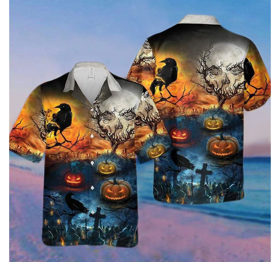 Personalized Halloween Halloween Themed Hawaiian Shirt, Button Up Aloha Shirt For Men, Women