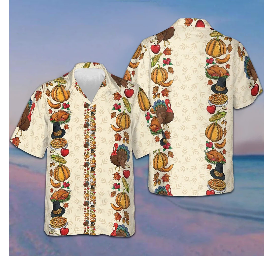 Personalized Thanksgiving Dinner Gifts Thanksgiving Hawaiian Shirt, Button Up Aloha Shirt For Men, Women