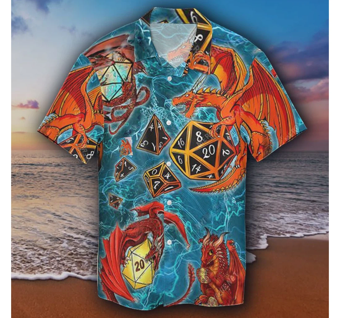 Personalized D D Dnd Dungeons Dragons Clothing Hawaiian Shirt, Button Up Aloha Shirt For Men, Women