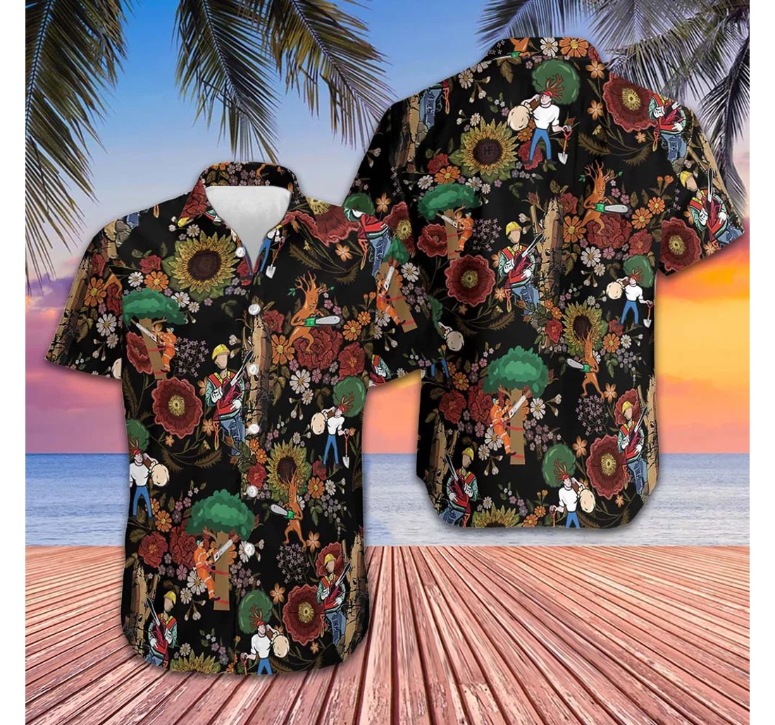 Personalized Arborist Proud Gifts Arborist Hawaiian Shirt, Button Up Aloha Shirt For Men, Women