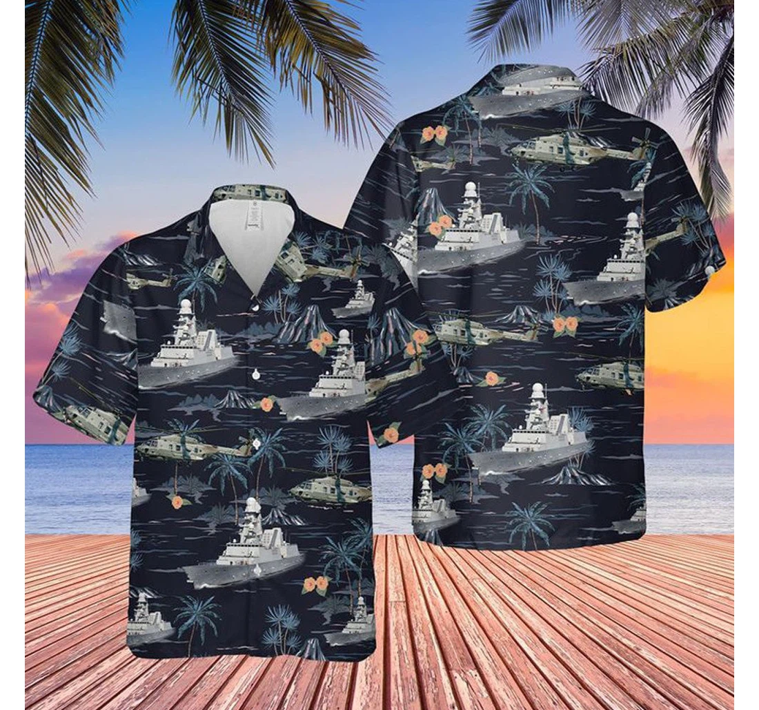 Personalized Italian Navy Andrea Doria Andrea Doria Military Ship Gifts Hawaiian Shirt, Button Up Aloha Shirt For Men, Women