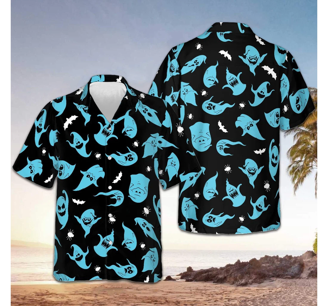 Personalized Ghosts Halloween Gifts Halloween Hawaiian Shirt, Button Up Aloha Shirt For Men, Women