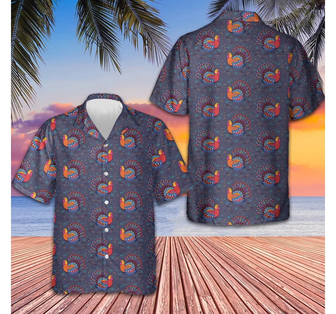 Personalized Turkeys Thanksgiving Gifts Thanksgiving Hawaiian Shirt, Button Up Aloha Shirt For Men, Women