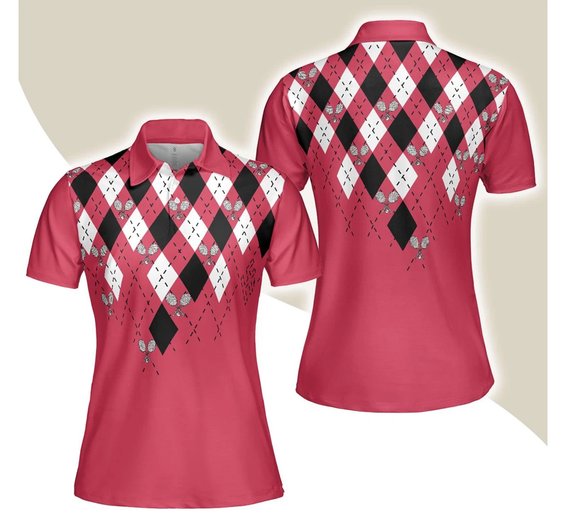 Personalized Tennis Tennis With Argyle Pattern Perfect Ladies Tennis Lovers - Polo Shirt