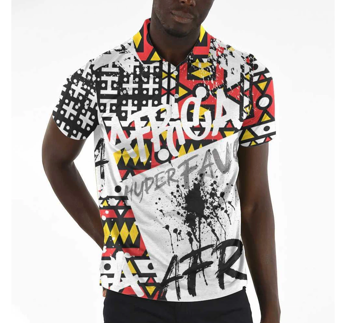 Personalized Samakaka Pattern Africa Wet Ink African Black Lives Matter Perfect Africans - Polo Shirt