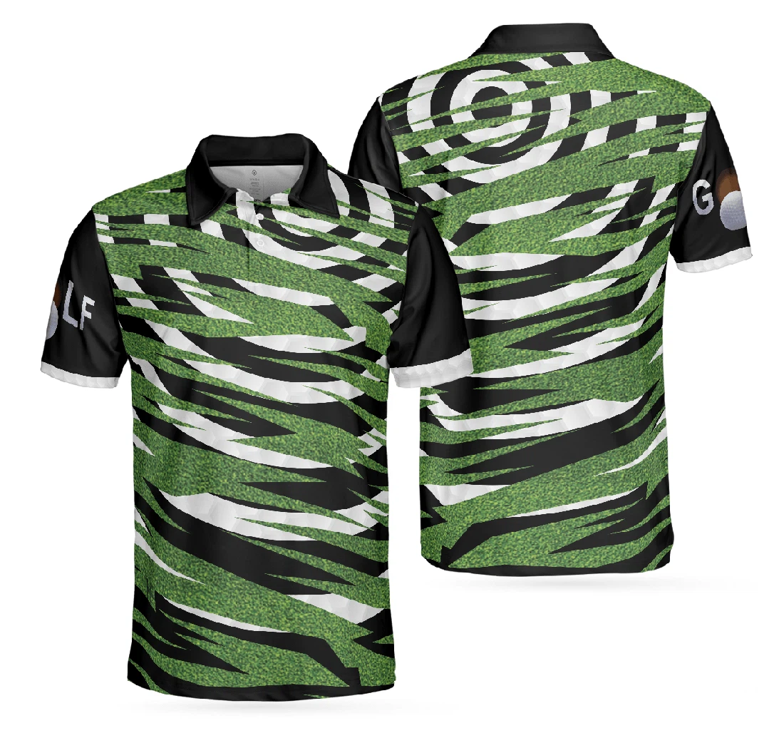 Personalized Golf Unique Golfer Design With Ripped Texture Golf Basic Spiral Pattern Golf Design Perfect Golfers - Polo Shirt